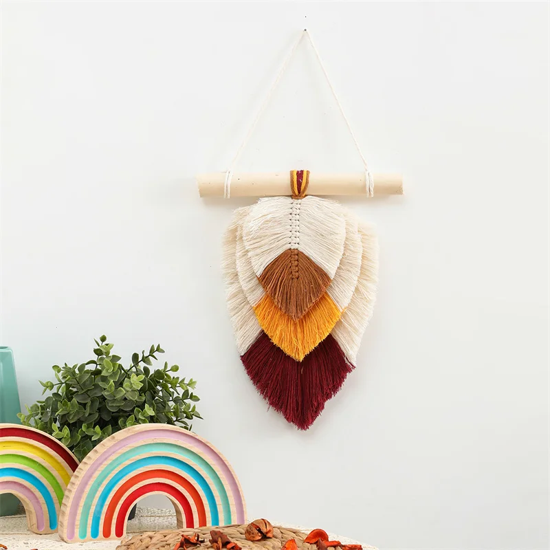 2021 Nordic Macrame Tapestry Leaf Boho Style Home Decor Decoration Hand-woven Cotton Wall Hanging Decor Bohemian Kawaii Room
2021 Nordic Macrame Tapestry Leaf Boho Style Home Decor Decoration Hand-woven Cotton Wall Hanging Decor Bohemian Kawaii Room