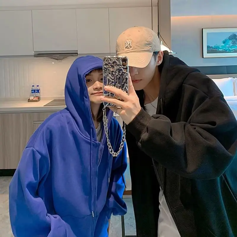 2022 Autumn New Solid Color Cardigan Sweater Simple Men's Trend Loose All-match Couple Hooded Zipper Jacket Large Size M-8XL
2022 Autumn New Solid Color Cardigan Sweater Simple Men's Trend Loose All-match Couple Hooded Zipper Jacket Large Size M-8XL