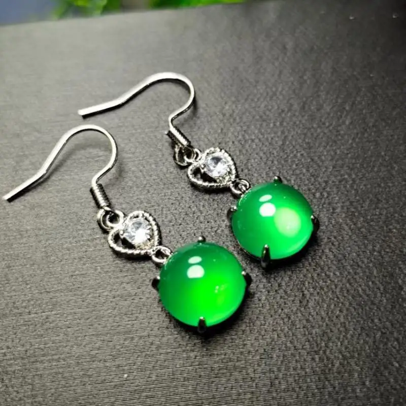Natural Green Jade Zircon Dangle Earrings Women Fine Jewelry Accessories Real Chrysoprase Ball Ball Earring Girlfriend Mom Gifts
Natural Green Jade Zircon Dangle Earrings Women Fine Jewelry Accessories Real Chrysoprase Ball Ball Earring Girlfriend Mom Gifts