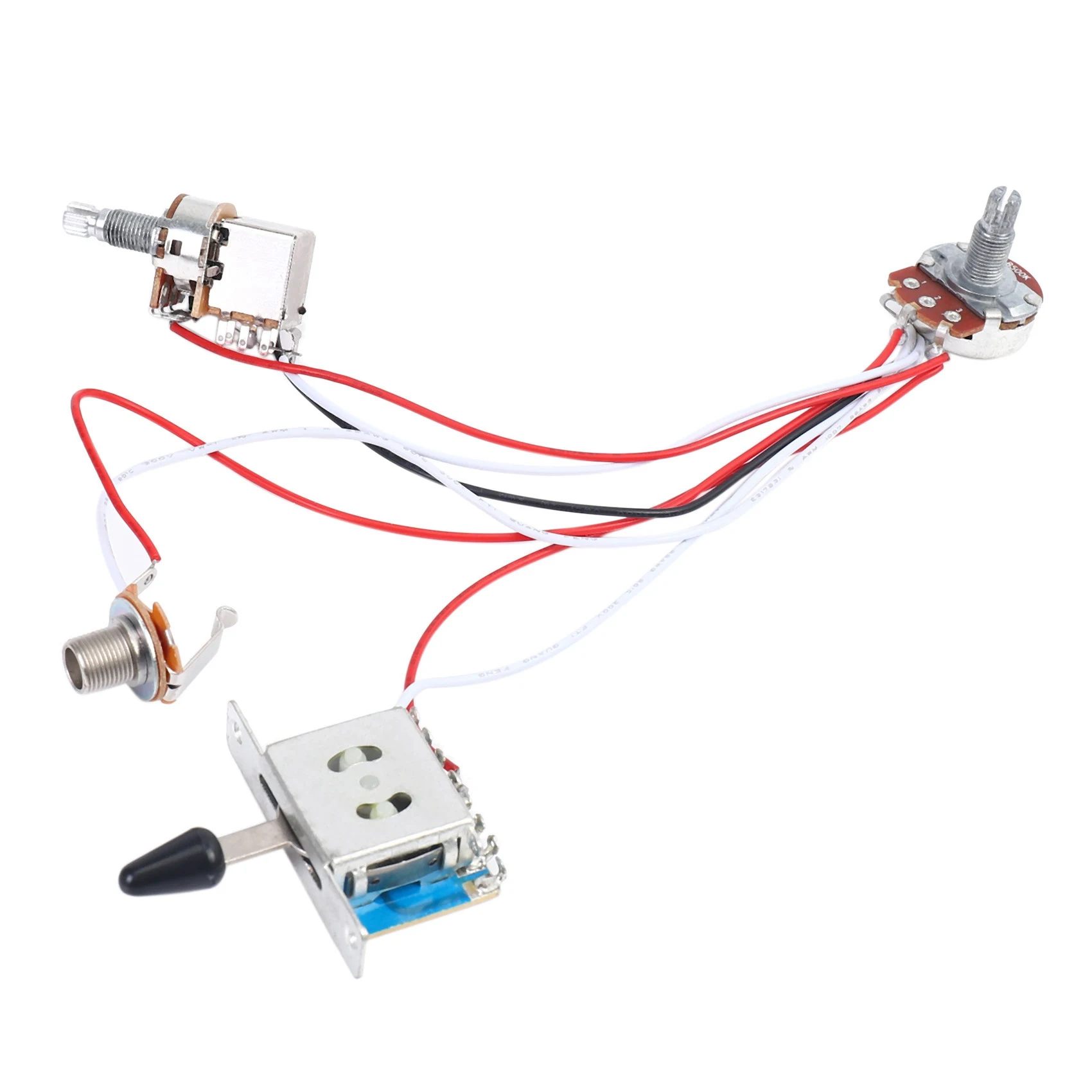 Electric Guitar Wiring Kit 1 Volume 1 Tone 3 Toggle Switch 500K Pots Jack 1 Set
Electric Guitar Wiring Kit 1 Volume 1 Tone 3 Toggle Switch 500K Pots Jack 1 Set