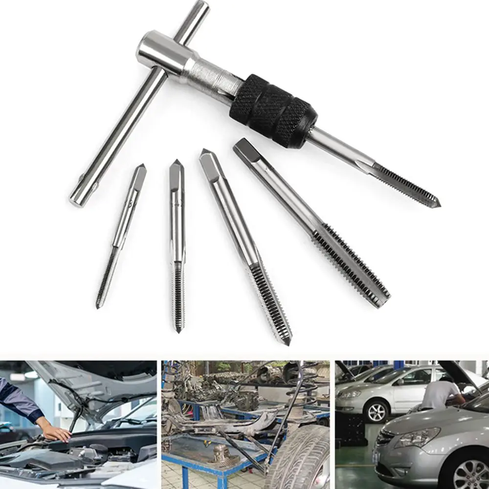 6pcs Hand Tap Set Screw Thread Taps T-Wrench Reamer M3-M8 Drill Bit Screwdriver Tap Holder Hand Tool
6pcs Hand Tap Set Screw Thread Taps T-Wrench Reamer M3-M8 Drill Bit Screwdriver Tap Holder Hand Tool