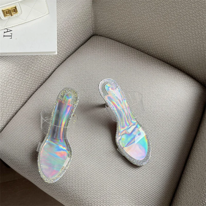 Transparent Sandals Women's Fashion One Line Strap Sexy High Heels Square Head Crystal Chunky Heel Sandals
Transparent Sandals Women's Fashion One Line Strap Sexy High Heels Square Head Crystal Chunky Heel Sandals