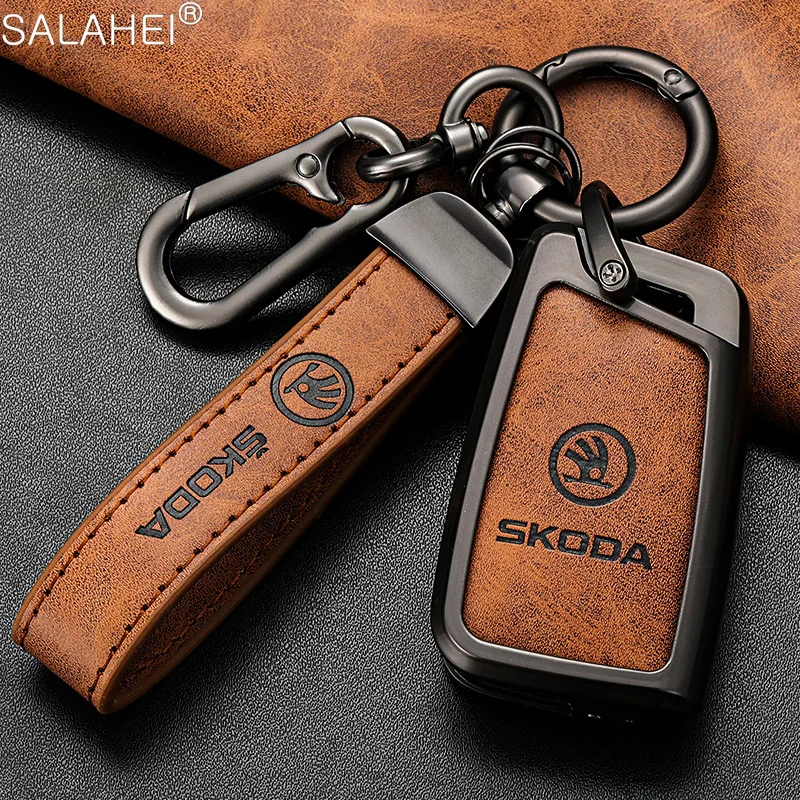 Zinc Alloy Leather Car Key Cover Shell For Skoda Fabia Octavia For Seat Leon Toledo Keychain Auto Styling Accessories Protective
Zinc Alloy Leather Car Key Cover Shell For Skoda Fabia Octavia For Seat Leon Toledo Keychain Auto Styling Accessories Protective