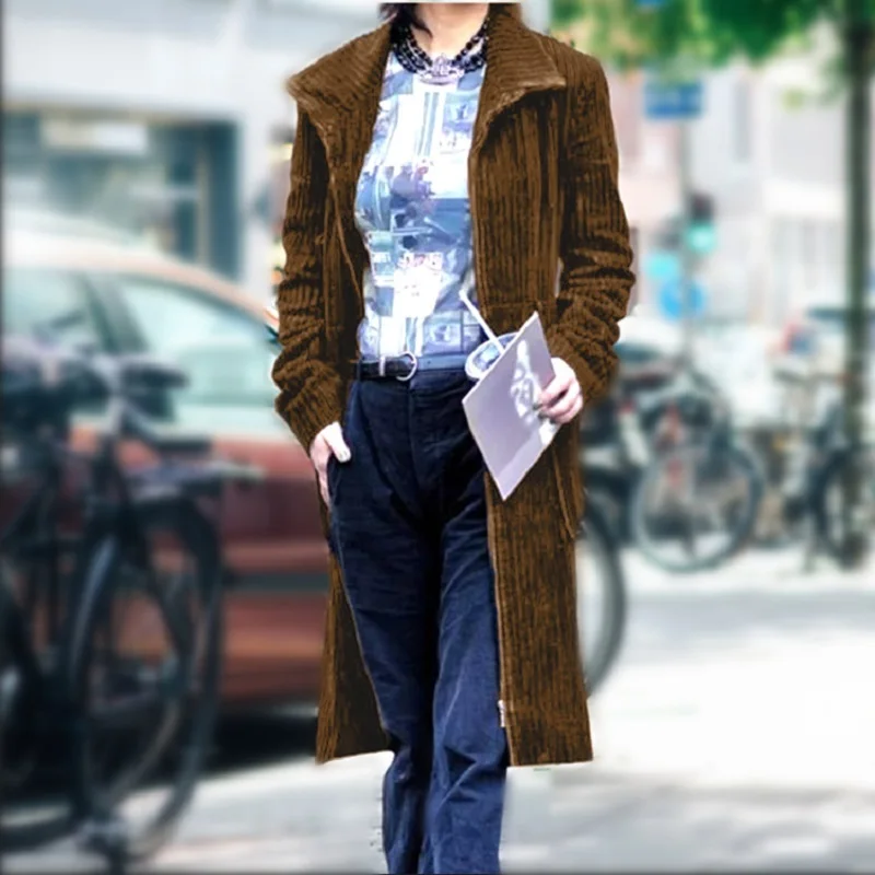 Women's Coat 2023 Autumn Winter Windbreak Pop Single Corduroy Traf Dress Zipper Elegant Streetwear Trench Coats Official Outer
Women's Coat 2023 Autumn Winter Windbreak Pop Single Corduroy Traf Dress Zipper Elegant Streetwear Trench Coats Official Outer