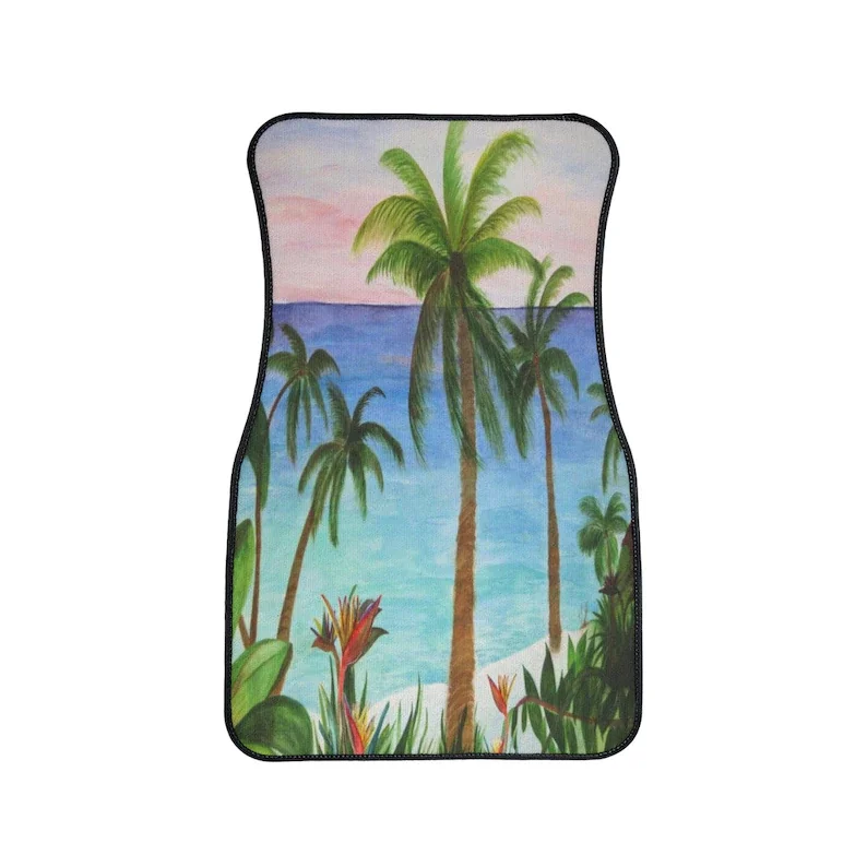 Aqua palms beach tropical design coastal design colorful Car Floor Mats with my art. Palm trees Front and rear car mats sold sep
Aqua palms beach tropical design coastal design colorful Car Floor Mats with my art. Palm trees Front and rear car mats sold sep