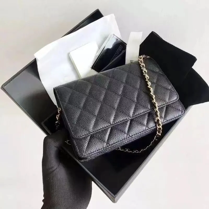 

Classic High Quality Women Luxury Designer CF Shoulder Bag Genuine Leather Flap Lozenge Pattern Handbag Lattice Crossbody Bags