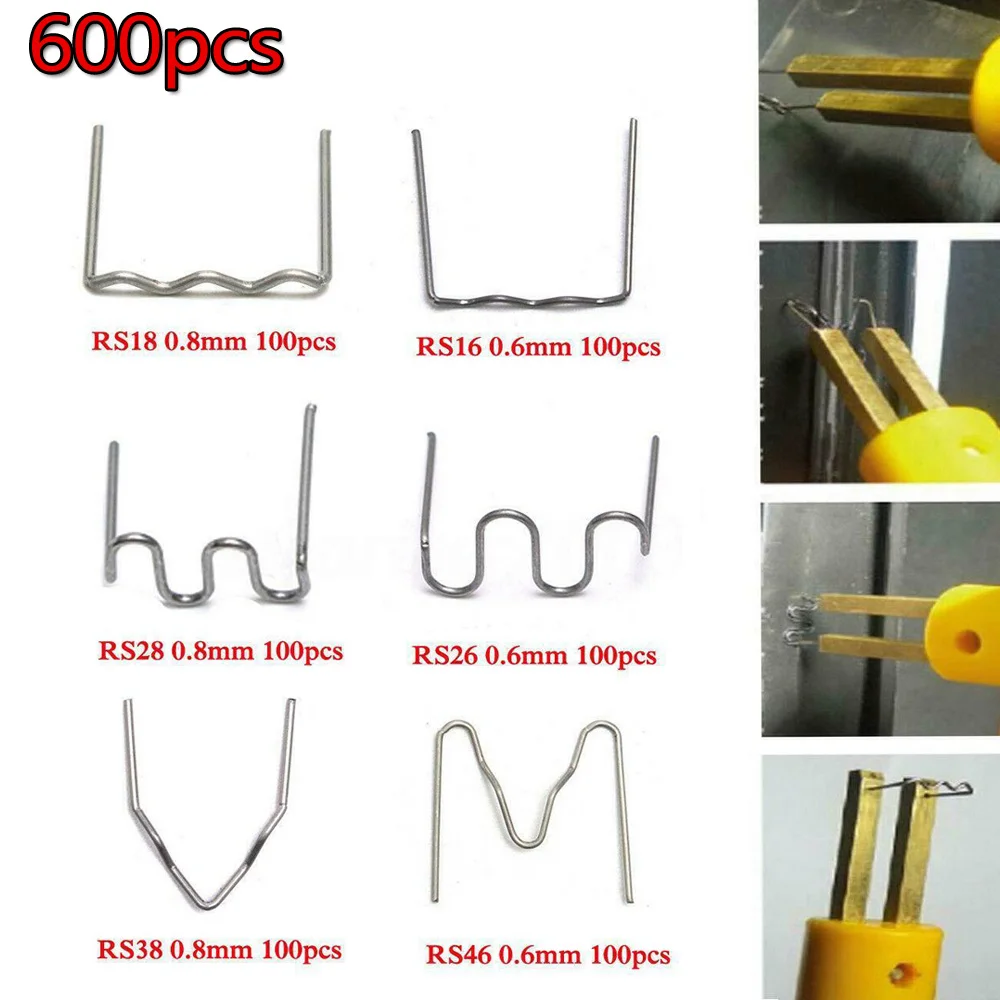 600PCS 0.6/0.8mm Hot Stapler Staple For Plastic Welder Car Bumper Repair Using The Ramp Clamp Off High Quality
600PCS 0.6/0.8mm Hot Stapler Staple For Plastic Welder Car Bumper Repair Using The Ramp Clamp Off High Quality