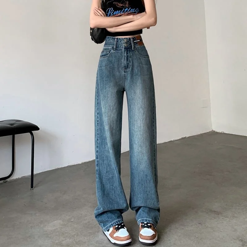 2023 Women High Waist Solid Jeans Spring Loose Denim Wide Leg Pants Vintage Straight Jean Pant Street Trousers Female 11846
2023 Women High Waist Solid Jeans Spring Loose Denim Wide Leg Pants Vintage Straight Jean Pant Street Trousers Female 11846