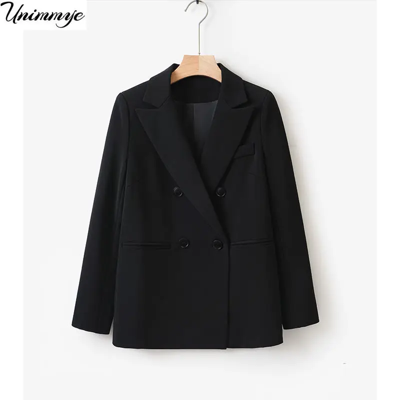 Women 2022 Fashion Double-breasted Blazers Coat Vintage Long Sleeves Female Black Loose Fit Chic Outerwear J324
Women 2022 Fashion Double-breasted Blazers Coat Vintage Long Sleeves Female Black Loose Fit Chic Outerwear J324