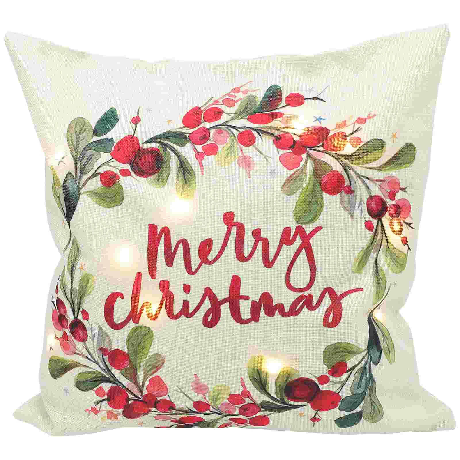 Christmas Pillow Cushion Cover Linen Led Covers Couch Pillows Protector Light Pillowcase Throw Pillowcases Home Cases Santa18X18
Christmas Pillow Cushion Cover Linen Led Covers Couch Pillows Protector Light Pillowcase Throw Pillowcases Home Cases Santa18X18