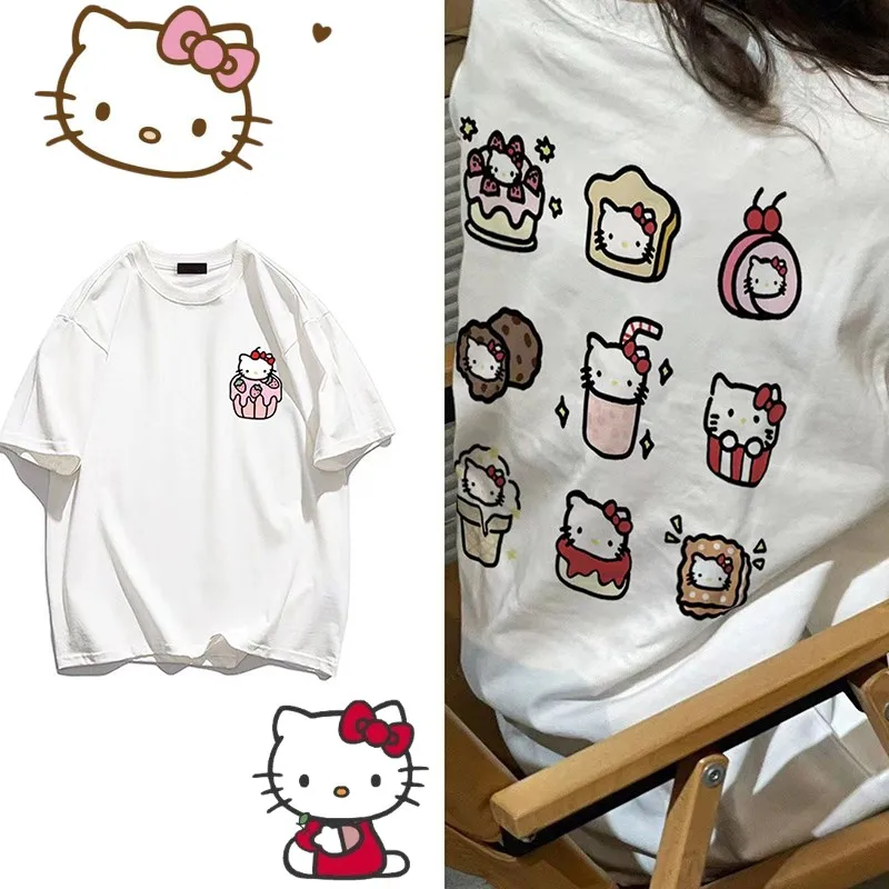 Хлопковая футболка с изображением героев мультфильмов HelloKitty, с коротким рукавом, с милым принтом, летняя свободная Удобная Повседневная футболка для девочек, подарок для студентов с аниме куклой
Хлопковая футболка с изображением героев мультфильмов HelloKitty, с коротким рукавом, с милым принтом, летняя свободная Удобная Повседневная футболка для девочек, подарок для студентов с аниме куклой