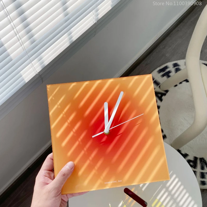 9 Inches Square Acrylic Wall Clock Nordic Modern Design Mute Sunset Clock Pointer Battery Powered Hanging Watch Home Decor Zegar
9 Inches Square Acrylic Wall Clock Nordic Modern Design Mute Sunset Clock Pointer Battery Powered Hanging Watch Home Decor Zegar
