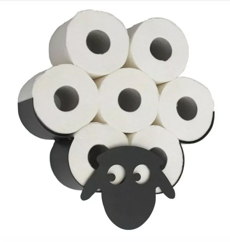 2022New Kitchen Sheep Toilet Paper Roll Holder Bathroom Wall Mounted Loo Rolls Storage Metal Rack Mount Hold up 7 Rolls Novelty
2022New Kitchen Sheep Toilet Paper Roll Holder Bathroom Wall Mounted Loo Rolls Storage Metal Rack Mount Hold up 7 Rolls Novelty