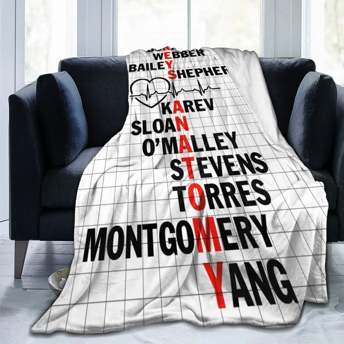 Grid Greys Anatomy Blankets Sofa Cover Flannel Printed Plaid Heart Portable Super Soft Throw Blankets for Sofa Travel Quilt
Grid Greys Anatomy Blankets Sofa Cover Flannel Printed Plaid Heart Portable Super Soft Throw Blankets for Sofa Travel Quilt