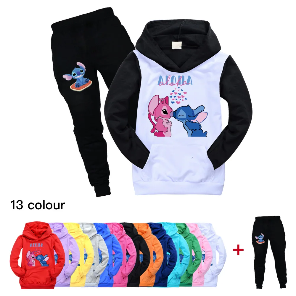 New Autumn Boys Sportswear Children Disney Stitch Hoodies Long Sleeve Pullover+Pants 2Pcs/Set Kids Girls Clothes 2-16Yrs Suit
New Autumn Boys Sportswear Children Disney Stitch Hoodies Long Sleeve Pullover+Pants 2Pcs/Set Kids Girls Clothes 2-16Yrs Suit