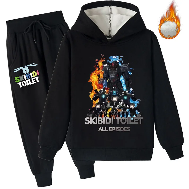 Skibidi Toilet Popular Children's Clothing Toilet Man Boys and Girls Casual Printed Velvet Sweatshirt + Velvet Trousers Set
Skibidi Toilet Popular Children's Clothing Toilet Man Boys and Girls Casual Printed Velvet Sweatshirt + Velvet Trousers Set