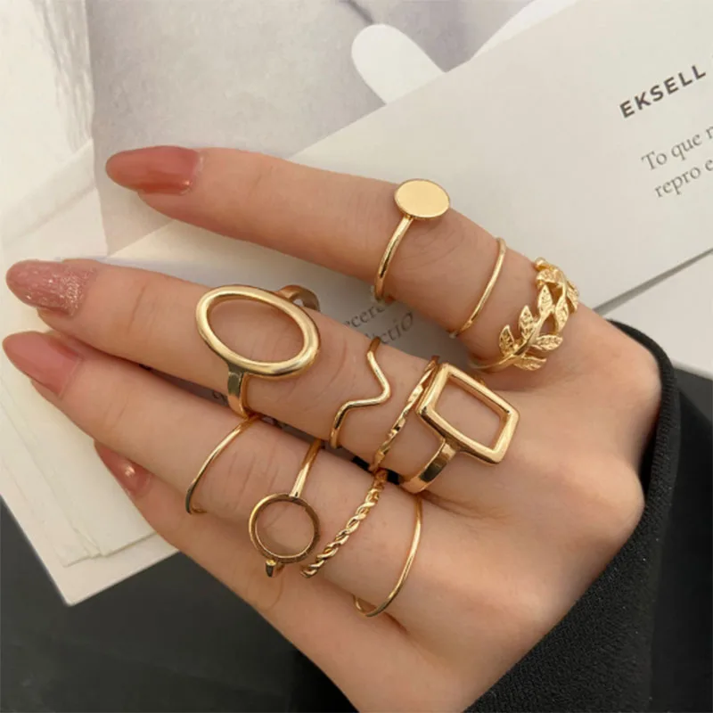11pcs/set Korean Punk Ring Romantic Geometric Leaf Ring for Women Wedding Party Simple Knuckle Jewelry Accessories
11pcs/set Korean Punk Ring Romantic Geometric Leaf Ring for Women Wedding Party Simple Knuckle Jewelry Accessories