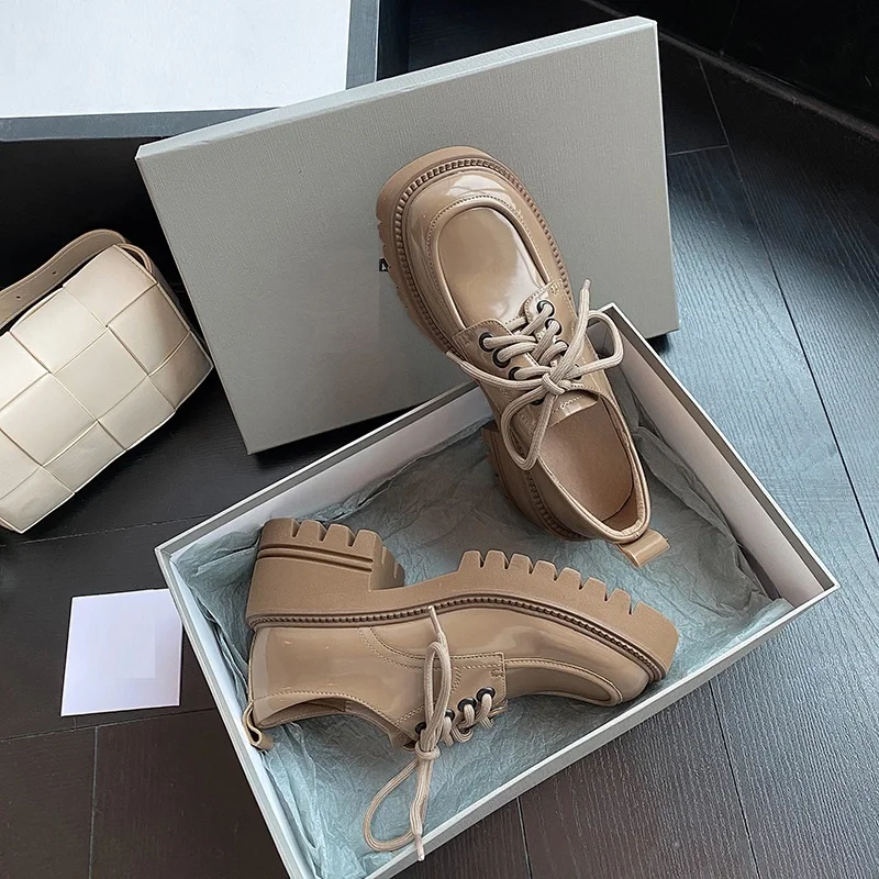 Toe Women Round Casual Med Heels Spring Autumn Heeled Woman Simple Shoes Daily Lace-Up Moccasin
Toe Women Round Casual Med Heels Spring Autumn Heeled Woman Simple Shoes Daily Lace-Up Moccasin