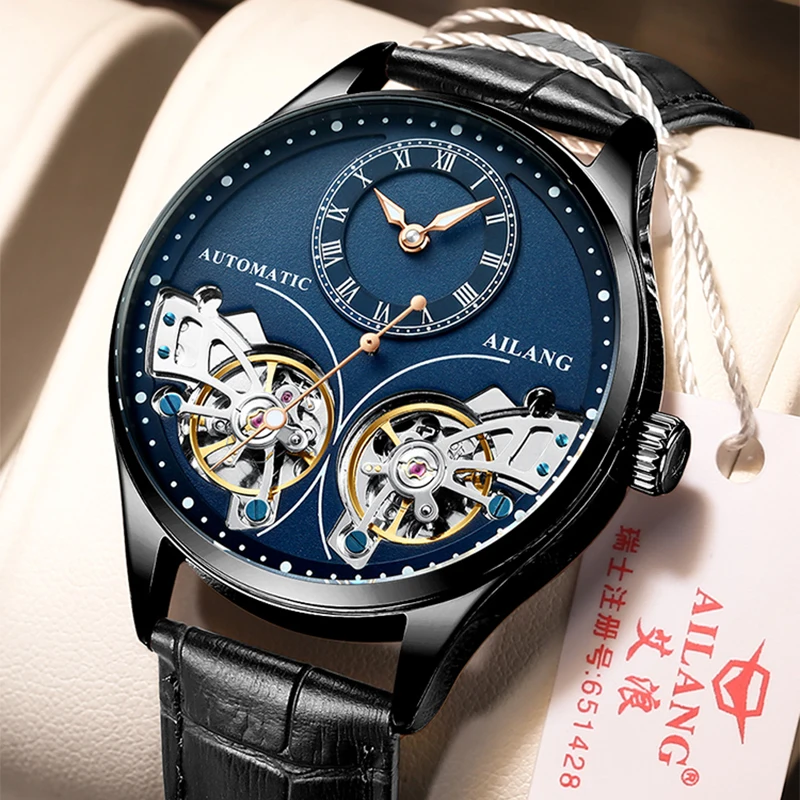 Luxury Mechanical Watch Men Automatic Wristwatches Men's Double Tourbillon Luminous Direct-looking Watch Hollow Movement
Luxury Mechanical Watch Men Automatic Wristwatches Men's Double Tourbillon Luminous Direct-looking Watch Hollow Movement