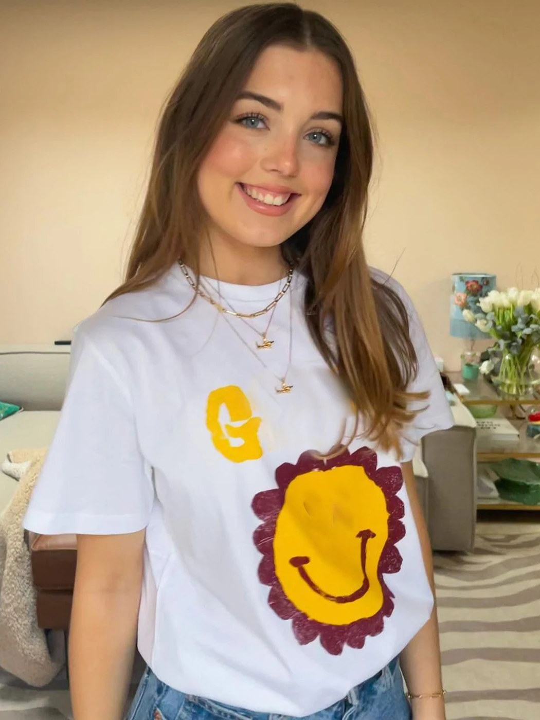 Letter Sunflowers Print Women T-shirts Summer Short Sleve O Neck Tops Pullover Casual Streetwear Cotton Basic Ropa Mujer
Letter Sunflowers Print Women T-shirts Summer Short Sleve O Neck Tops Pullover Casual Streetwear Cotton Basic Ropa Mujer