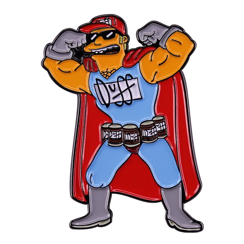 Duff пиво Супермен Симпсоны забавные Металлические Булавки с отворотом куртки