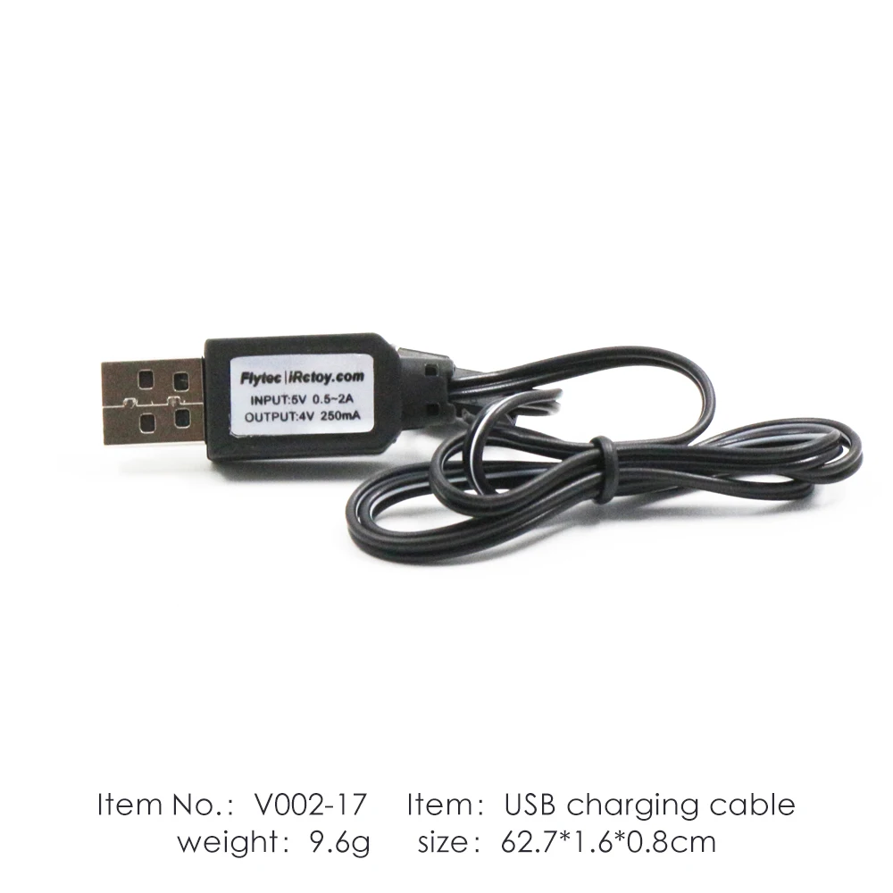 Flytec V002-09 Battery USB Charge Cable Spare Parts for V002 RC RC Crocodile Boat
Flytec V002-09 Battery USB Charge Cable Spare Parts for V002 RC RC Crocodile Boat