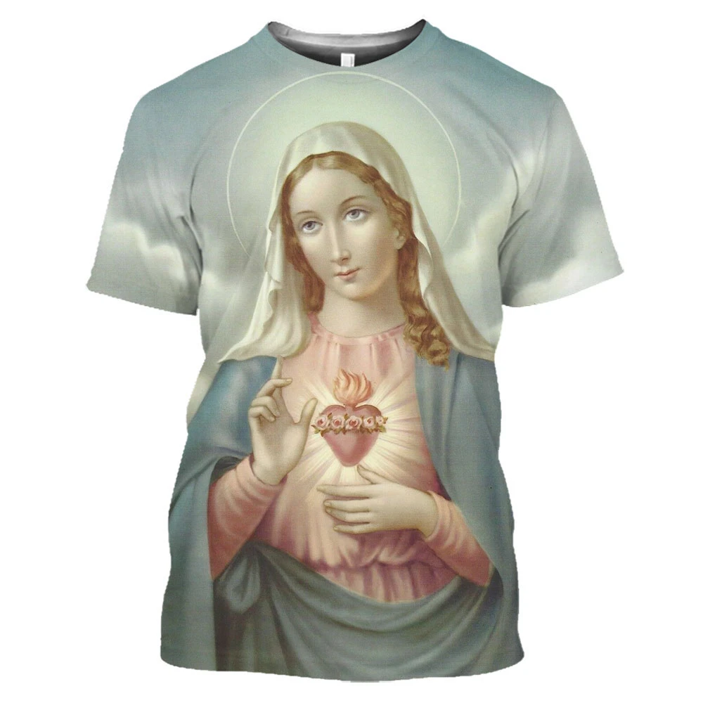 Guadalupe Virgin Mary Catholicism 3D printed T-shirt Polyester round neck loose short sleeve large clothing summer men's top
Guadalupe Virgin Mary Catholicism 3D printed T-shirt Polyester round neck loose short sleeve large clothing summer men's top