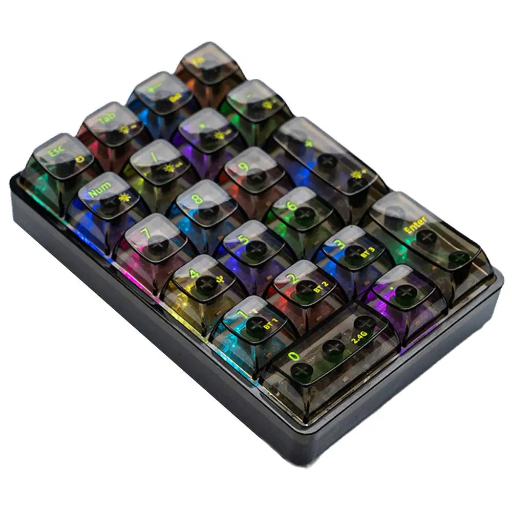 K21 Bluetooth Number Pad Mechanical Numeric Keypad Backlight Gaming Numpad 21 Transparent Key Keyboard Accounting Photoshop
K21 Bluetooth Number Pad Mechanical Numeric Keypad Backlight Gaming Numpad 21 Transparent Key Keyboard Accounting Photoshop