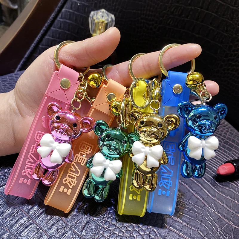 Bear Keychain Bow Tie Keychains Women Bag Pendant Couple Acrylic Bright Color Cartoon Creative Small Gift Fashion Jewelry
Bear Keychain Bow Tie Keychains Women Bag Pendant Couple Acrylic Bright Color Cartoon Creative Small Gift Fashion Jewelry
