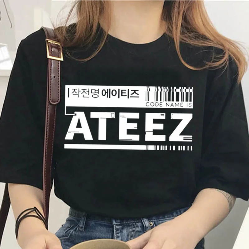 ATEEZ Vintage men's and women's Cotton loose T shirt Harajuku summer street couples casual short sleeves Tops Tees 
ATEEZ Vintage men's and women's Cotton loose T shirt Harajuku summer street couples casual short sleeves Tops Tees