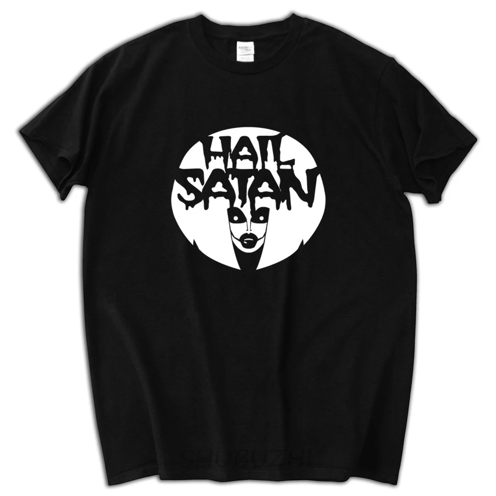 male funny present Fashion Hail Satan Short Sleeves Black T-Shirt Casual Short Sleeve Shirt Tee 100% Cotton Short Sleeve
male funny present Fashion Hail Satan Short Sleeves Black T-Shirt Casual Short Sleeve Shirt Tee 100% Cotton Short Sleeve