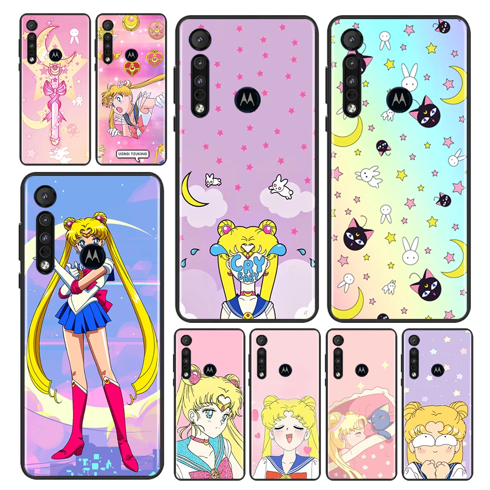 Cartoon Girl Sailor Moon For Motorola Moto G9 G8 E20 E7 E6 One Marco Hyper Fusion Power Lite Edge Plus Black TPU Phone Case Capa 
Cartoon Girl Sailor Moon For Motorola Moto G9 G8 E20 E7 E6 One Marco Hyper Fusion Power Lite Edge Plus Black TPU Phone Case Capa