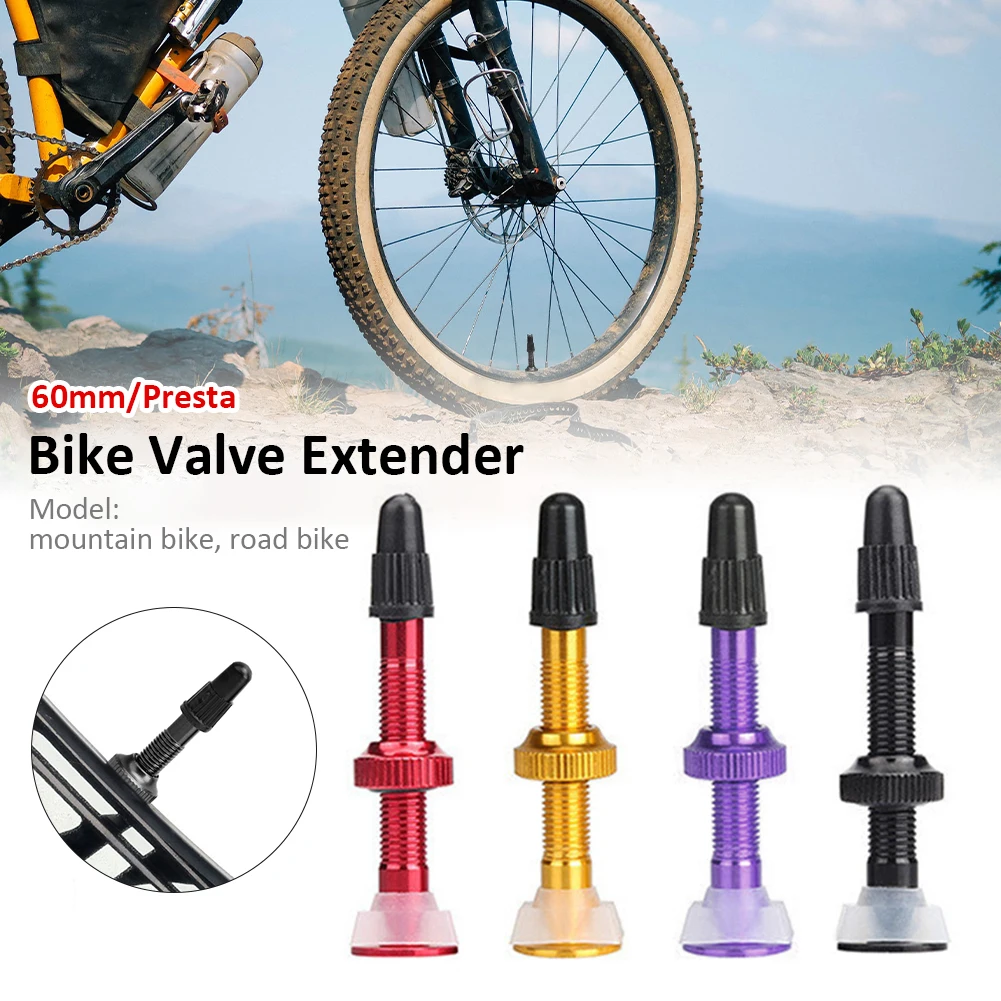 60mm Bicycle Presta Valve Extender Aluminum Alloy Tubeless Tire Valve Extension Kit For Mountain Road Bike Tool Accessories
60mm Bicycle Presta Valve Extender Aluminum Alloy Tubeless Tire Valve Extension Kit For Mountain Road Bike Tool Accessories