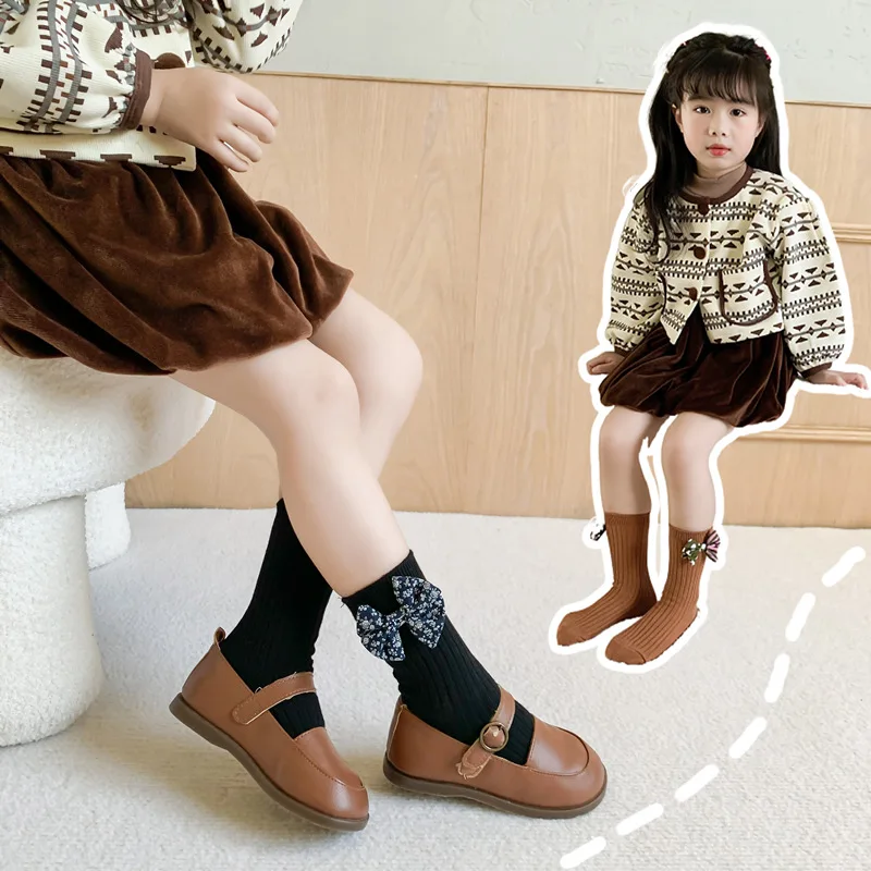 1 Pair Baby Girl Boho Sock Retro European Style Floral Big Bow Floral Sock for Kids Girl Spring Autumn Warm Solid Color Sock
1 Pair Baby Girl Boho Sock Retro European Style Floral Big Bow Floral Sock for Kids Girl Spring Autumn Warm Solid Color Sock