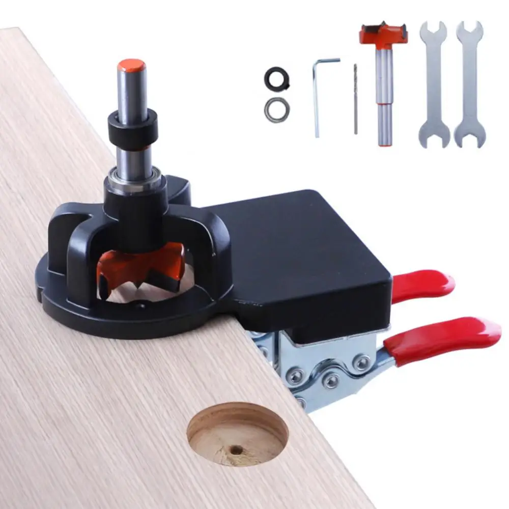 35mm Woodworking Hole Drilling Guide Locator Hinge Boring Jig With Fixture Aluminum Alloy Hole Opener Template For Door Cabinets
35mm Woodworking Hole Drilling Guide Locator Hinge Boring Jig With Fixture Aluminum Alloy Hole Opener Template For Door Cabinets