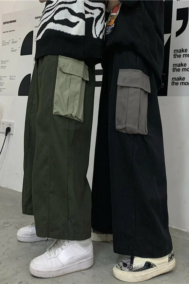 2023 Japanese Women And Men Contrast Color Loose Cargo Pants Korean Fashion High Waist Loose Straight Y2k Gothic Womens Pants
2023 Japanese Women And Men Contrast Color Loose Cargo Pants Korean Fashion High Waist Loose Straight Y2k Gothic Womens Pants