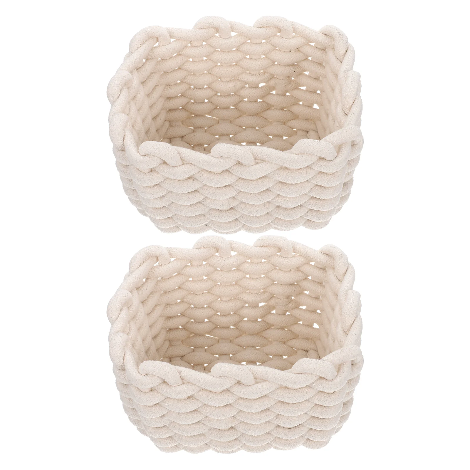 2Pcs Cotton Rope Basket Cotton Rope Woven Basket Sundry Organizer Cotton Rope Storage Basket for Storage Bedroom Dorm
2Pcs Cotton Rope Basket Cotton Rope Woven Basket Sundry Organizer Cotton Rope Storage Basket for Storage Bedroom Dorm