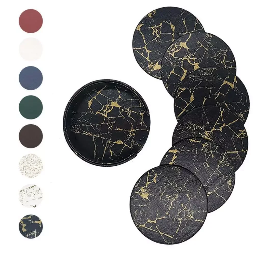 2022New Coaster Artificial Leather Marble Coaster Drink Coffee Cup Mat Easy To Clean Placemats Round Tea Pad Table Pad Holder 20
2022New Coaster Artificial Leather Marble Coaster Drink Coffee Cup Mat Easy To Clean Placemats Round Tea Pad Table Pad Holder 20