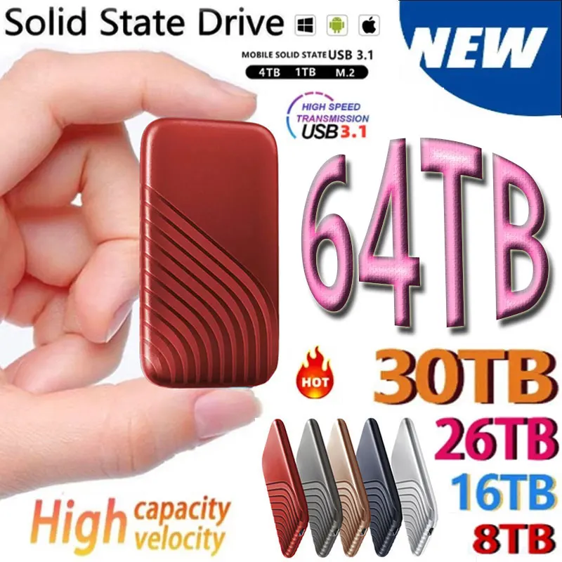 New 100% Original High-speed SSD 128TB 64TB 8TB Portable External Solid State Hard Drive USB3.1 Interface Mobile Hard Drive
New 100% Original High-speed SSD 128TB 64TB 8TB Portable External Solid State Hard Drive USB3.1 Interface Mobile Hard Drive