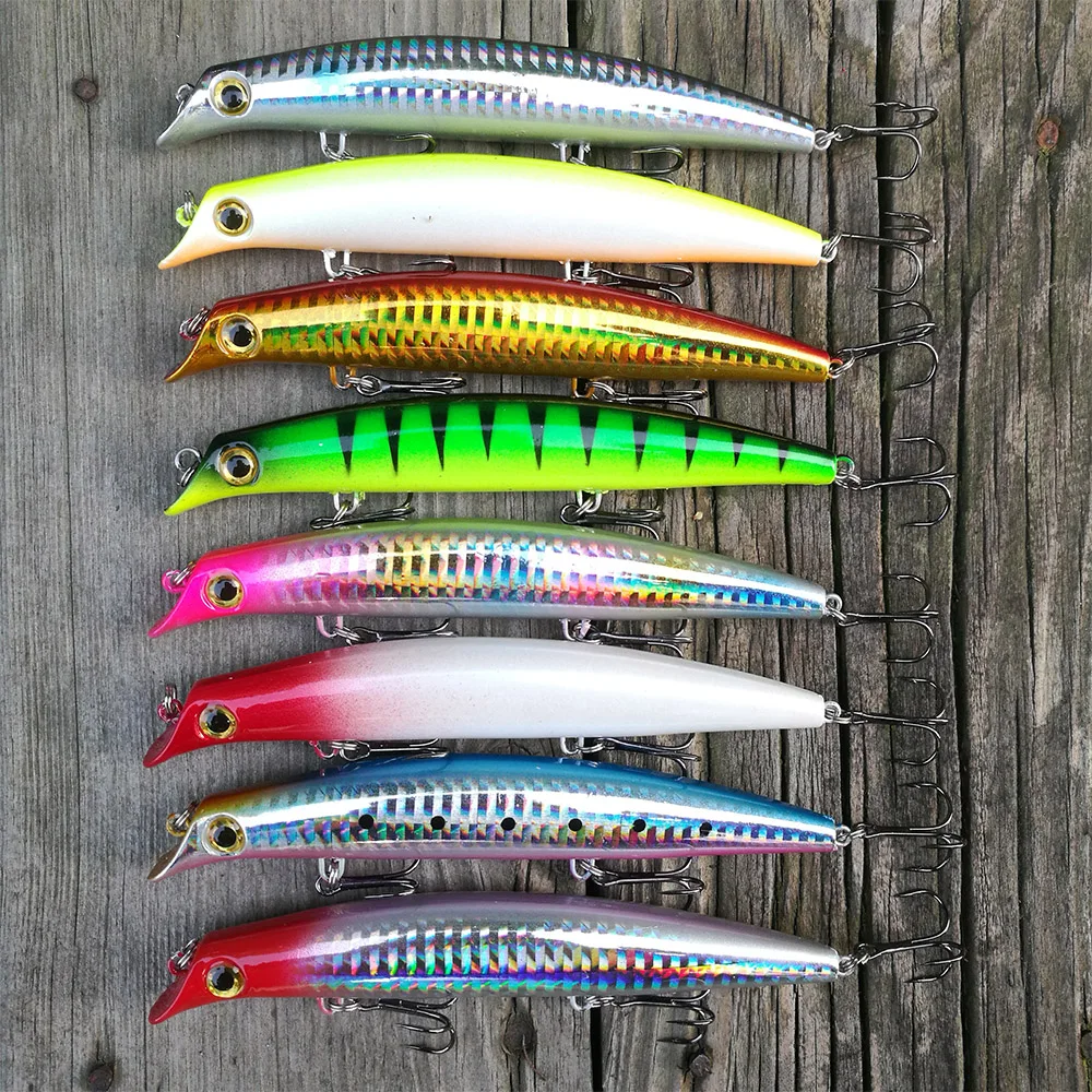 8Pcs/Lot Long Popper Fishing Lure 12cm 13.5g Surface Topwater Wobbler Isca Artifical Hard Bait Trolling Bass Pike Fishing Tackle 
8Pcs/Lot Long Popper Fishing Lure 12cm 13.5g Surface Topwater Wobbler Isca Artifical Hard Bait Trolling Bass Pike Fishing Tackle