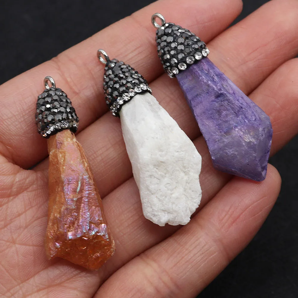 Natural Stone Fashion Irregular 33x35mm Crystal Pendant Reiki Citrine Amethyst Jewelry Earrings Necklace Accessories
Natural Stone Fashion Irregular 33x35mm Crystal Pendant Reiki Citrine Amethyst Jewelry Earrings Necklace Accessories