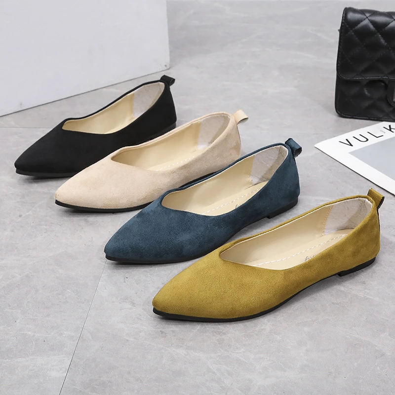 Flat Shoes Women's Spring New Pointed Suede Career Work Flats Woman Shallow Office Slip-on Shoes Female Plus Size 43 Shoes 2022
Flat Shoes Women's Spring New Pointed Suede Career Work Flats Woman Shallow Office Slip-on Shoes Female Plus Size 43 Shoes 2022