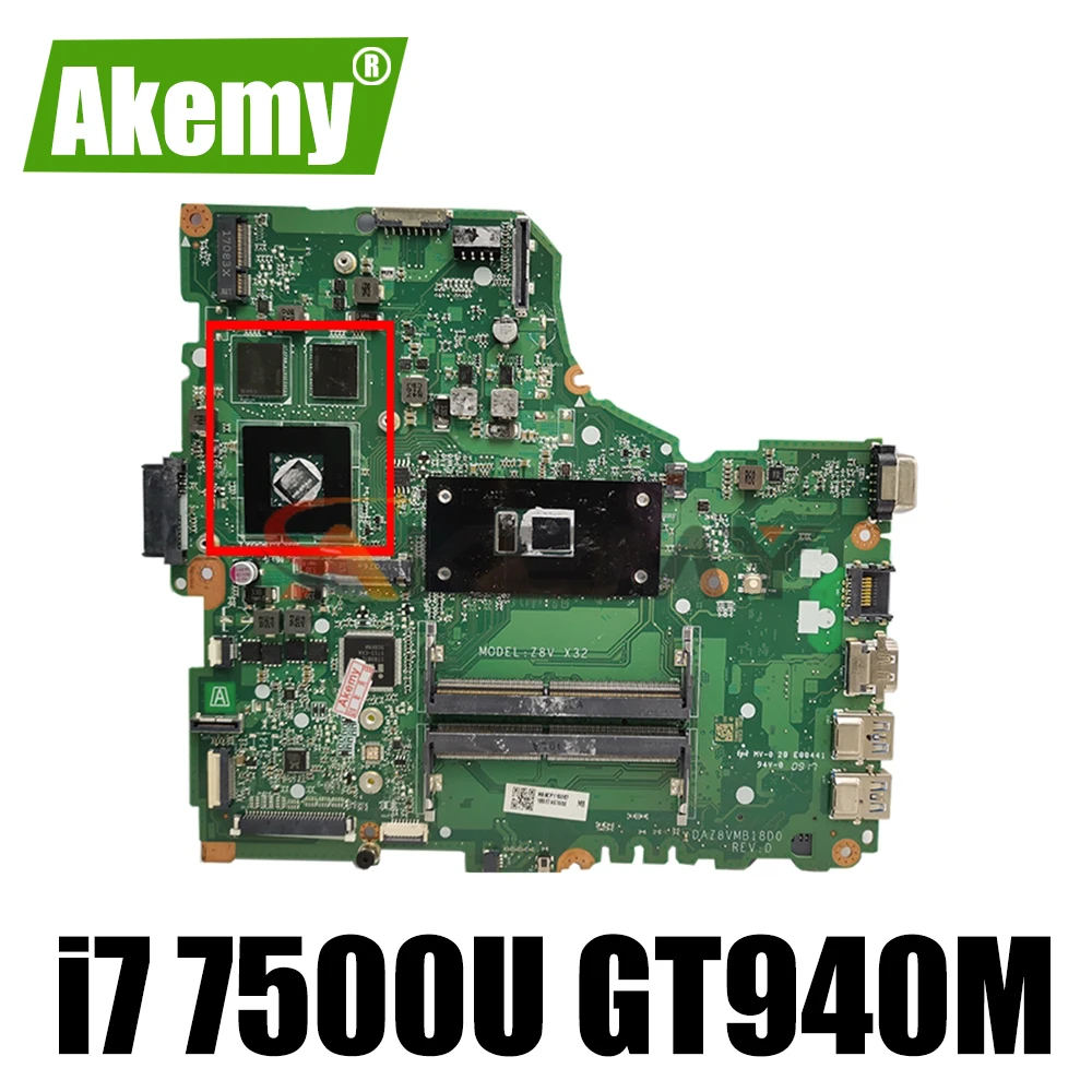 DAZ8VMB18C0 DAZ8VMB18D0 for ACER TM-P249 TX40-G1 E5-475G E5-475 E5-476 Laptop Motherboard CPU i7 7500U GT940M 100% Test Work
DAZ8VMB18C0 DAZ8VMB18D0 for ACER TM-P249 TX40-G1 E5-475G E5-475 E5-476 Laptop Motherboard CPU i7 7500U GT940M 100% Test Work