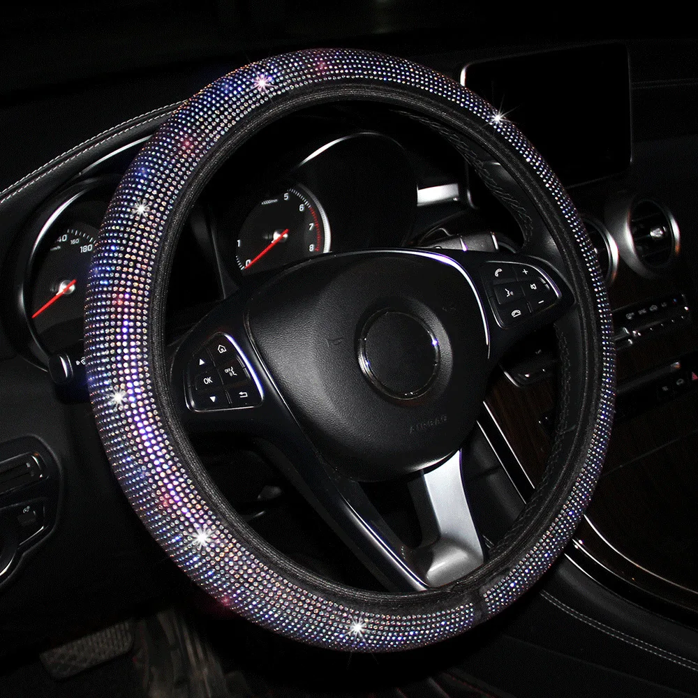 Car Rhinestones Steering Wheel Cover With Crystal Diamond Sparkling Car Suv Steering Wheel Protector Fit 14.5-15 Inch Vehicle
Car Rhinestones Steering Wheel Cover With Crystal Diamond Sparkling Car Suv Steering Wheel Protector Fit 14.5-15 Inch Vehicle