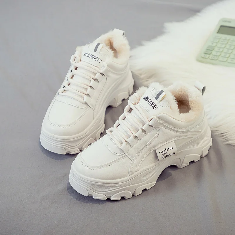 Platform Sneakers Shoes For Women 2023 Flat Tennis Female White Short Plush Student Run PU Increase Height Waterproof Skateboard
Platform Sneakers Shoes For Women 2023 Flat Tennis Female White Short Plush Student Run PU Increase Height Waterproof Skateboard