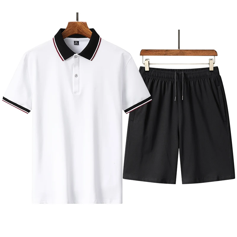 New Men's Casual Suit Two Piece Polo Shirt Top T-shirt Tether Shorts Summer Clothing Men's Sets Comfortable Suit for Male 2022
New Men's Casual Suit Two Piece Polo Shirt Top T-shirt Tether Shorts Summer Clothing Men's Sets Comfortable Suit for Male 2022