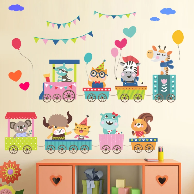DIY Cartoon Animal Vinly Wall Stickers Train Boy Girl Baby Bedroom Decor Aesthetic Childern Room Nursery Wall Decal Wallstickers
DIY Cartoon Animal Vinly Wall Stickers Train Boy Girl Baby Bedroom Decor Aesthetic Childern Room Nursery Wall Decal Wallstickers