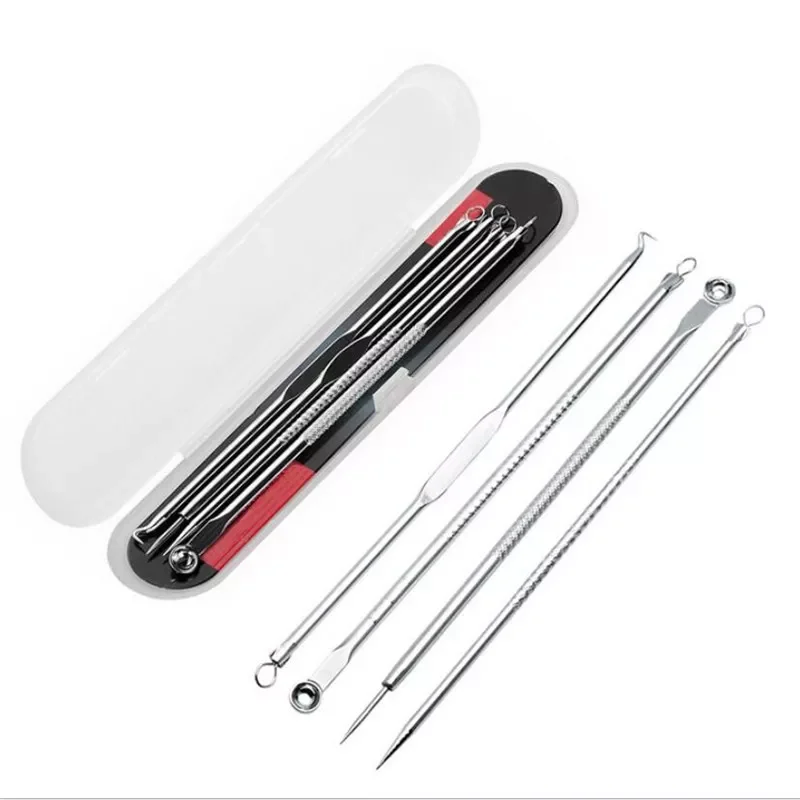 4pcs/set Blackhead Comedone Acne Pimple Blackhead Remover Tool Spoon for Face Skin Care Tool Needles Facial Pore Cleaner
4pcs/set Blackhead Comedone Acne Pimple Blackhead Remover Tool Spoon for Face Skin Care Tool Needles Facial Pore Cleaner