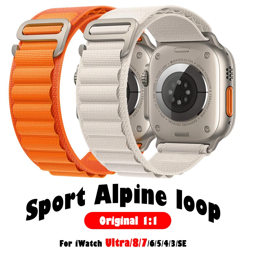 Alpine Loop band for Apple watch strap ultra 49mm 44mm 40mm 42mm 38mm nylon bracelet correa iWatch series 8 7 6 5 3 se 45mm 41mm
Alpine Loop band for Apple watch strap ultra 49mm 44mm 40mm 42mm 38mm nylon bracelet correa iWatch series 8 7 6 5 3 se 45mm 41mm