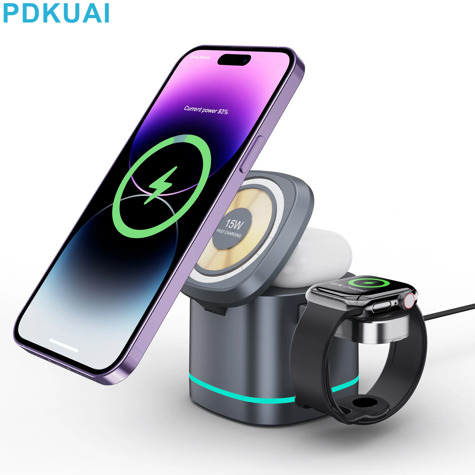 3 in 1 Wireless Charging Station for Apple Foldable Magnetic Travel Charger Multiple Devices for iPhone 14/13/12 iWatch AirPods
3 in 1 Wireless Charging Station for Apple Foldable Magnetic Travel Charger Multiple Devices for iPhone 14/13/12 iWatch AirPods